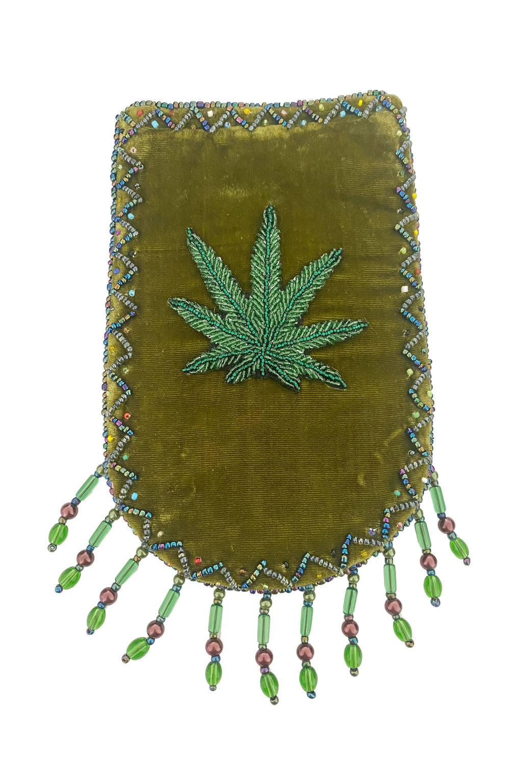 Marijuana Leaf Pattern Velvet Crossbody Bag VXL0609 - view 3