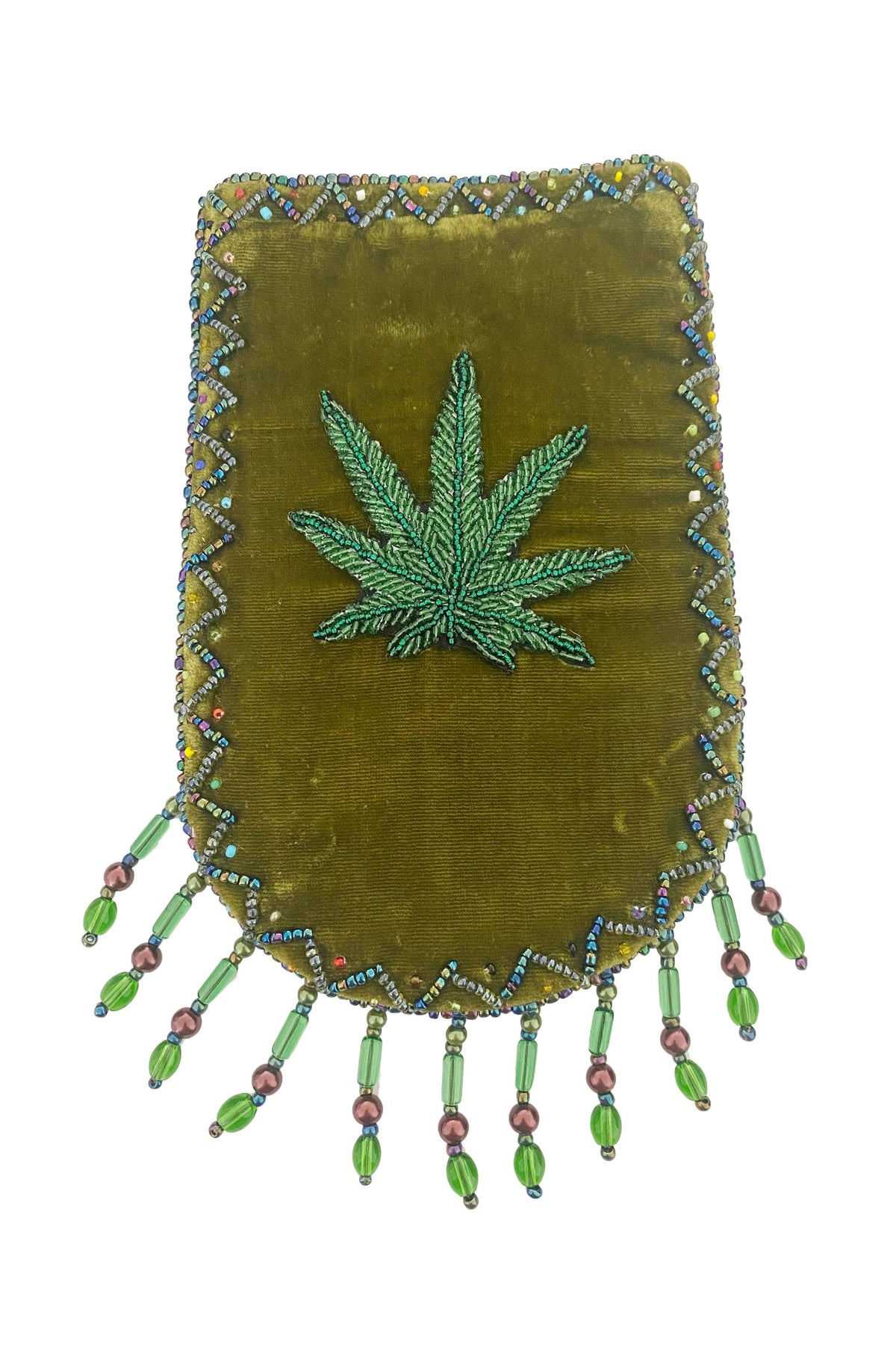 Marijuana Leaf Pattern Velvet Crossbody Bag VXL0609 - view 3