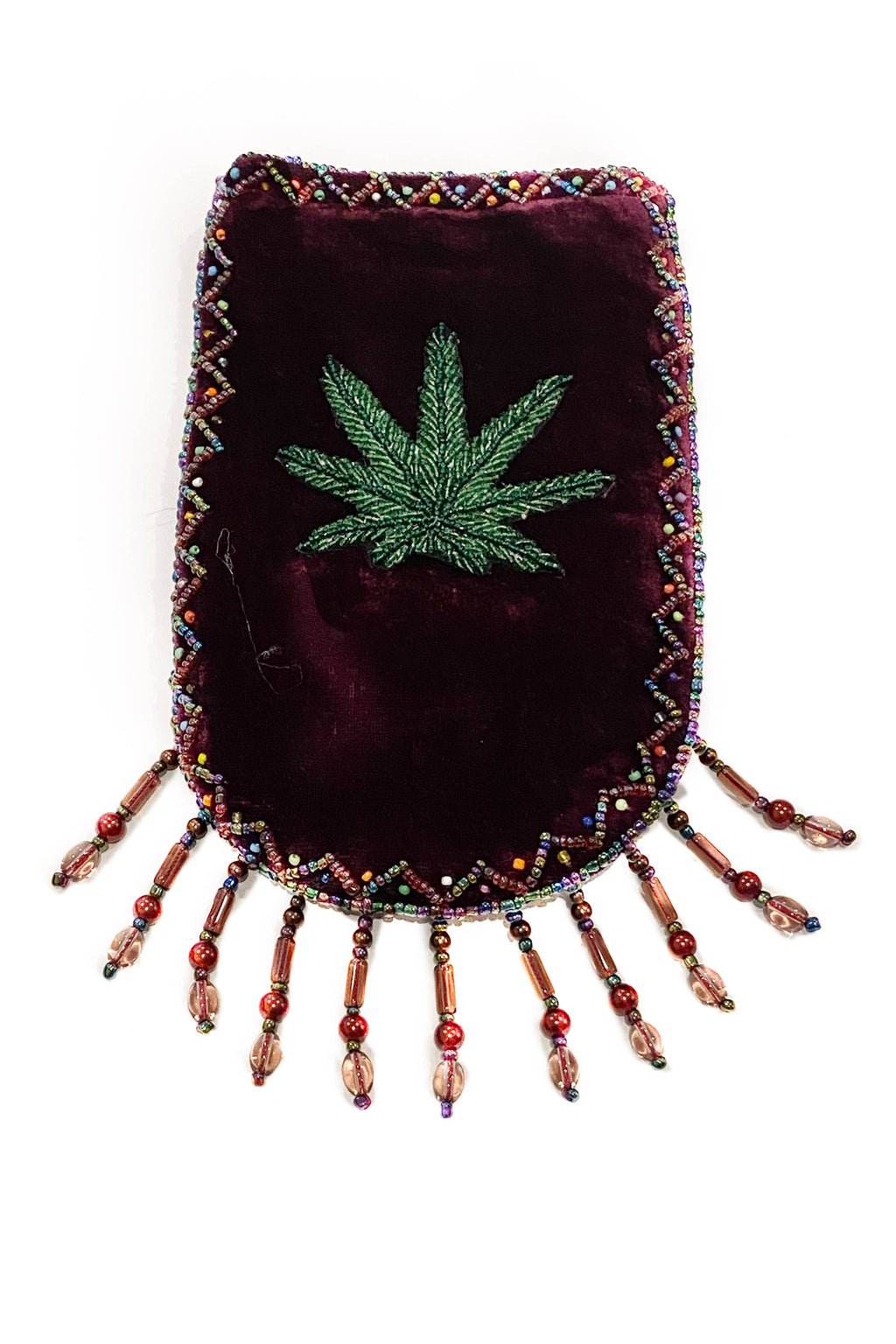 Marijuana Leaf Pattern Velvet Crossbody Bag VXL0609 - view 9