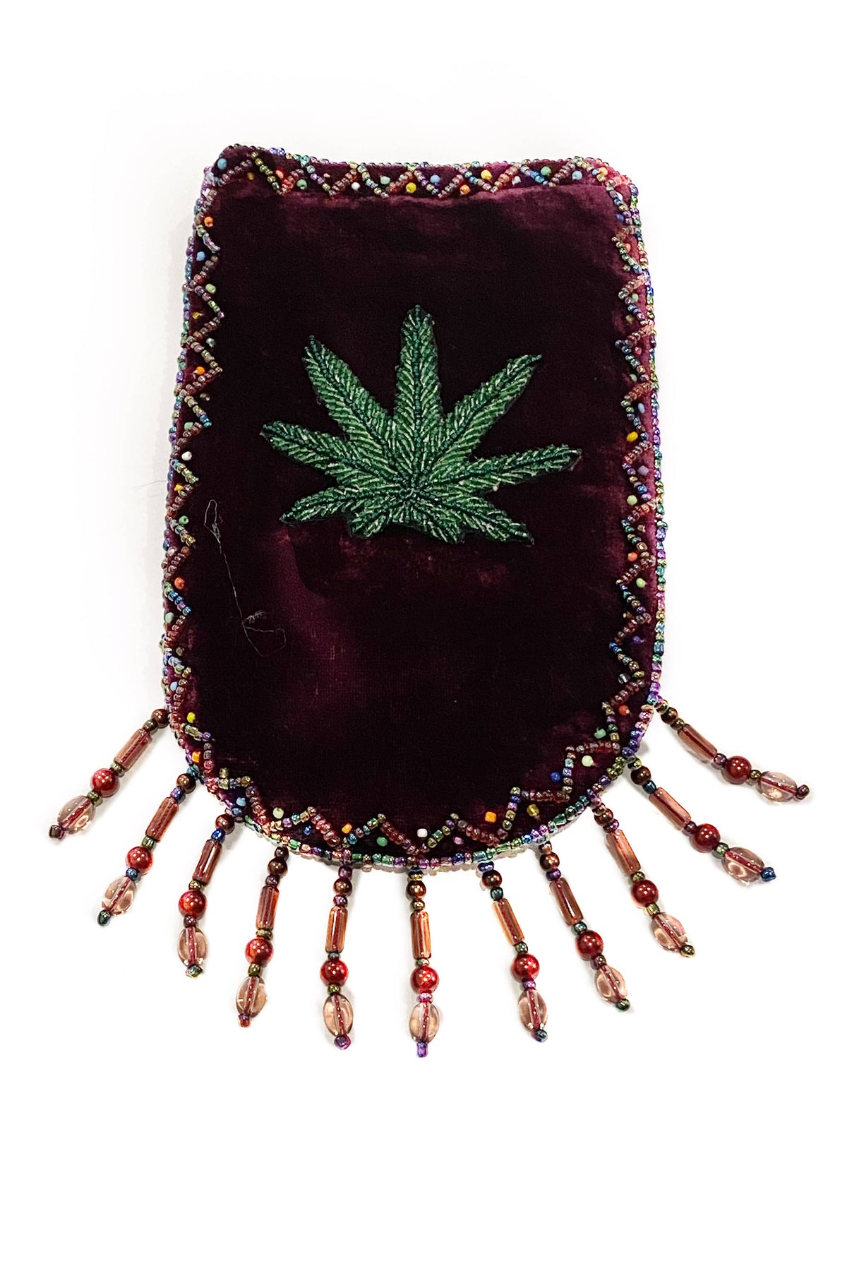Marijuana Leaf Pattern Velvet Crossbody Bag VXL0609 - view 9