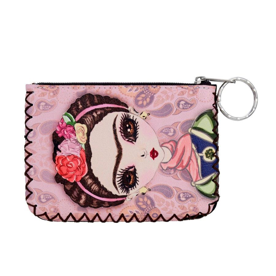 Frida Print Hand-Stitched Coin Purse HB0665 - No. 85