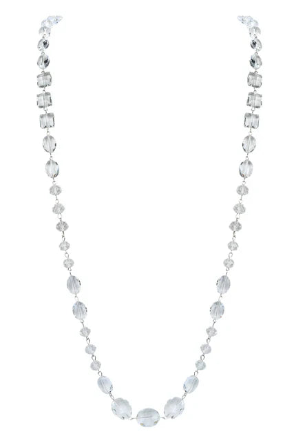 Classic Chandalier Crystal Long Necklaces N1130-Clear