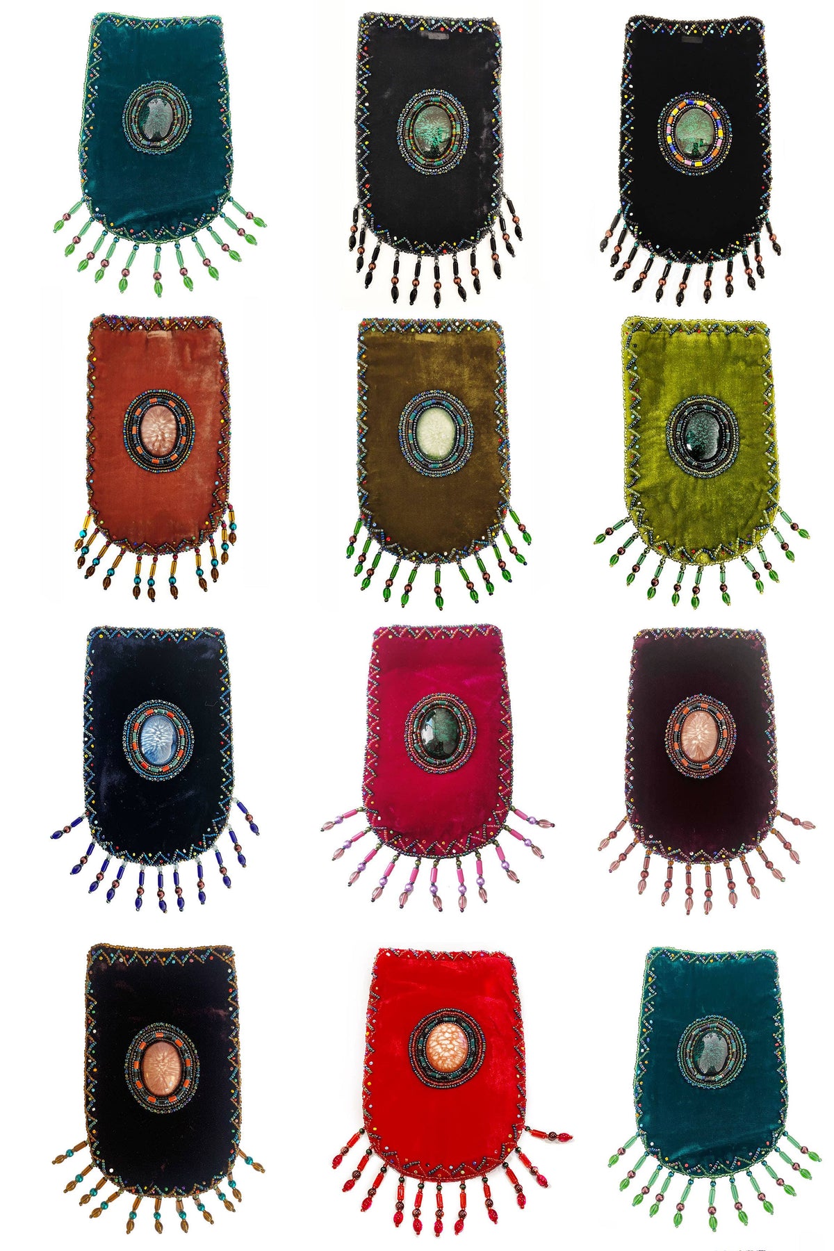 Gem Pattern Velvet Crossbody Bags VXL0609-Gem - view 12