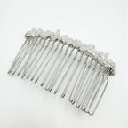 Irregular Natural Stone Hair Comb L4668-Silver - view 9