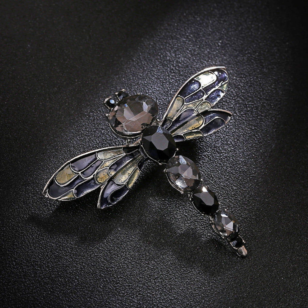 Alloy Rhinestone Dragonfly Brooch PA3186