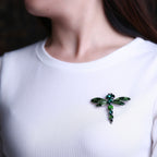 Alloy Rhinestone Dragonfly Brooch PA3186