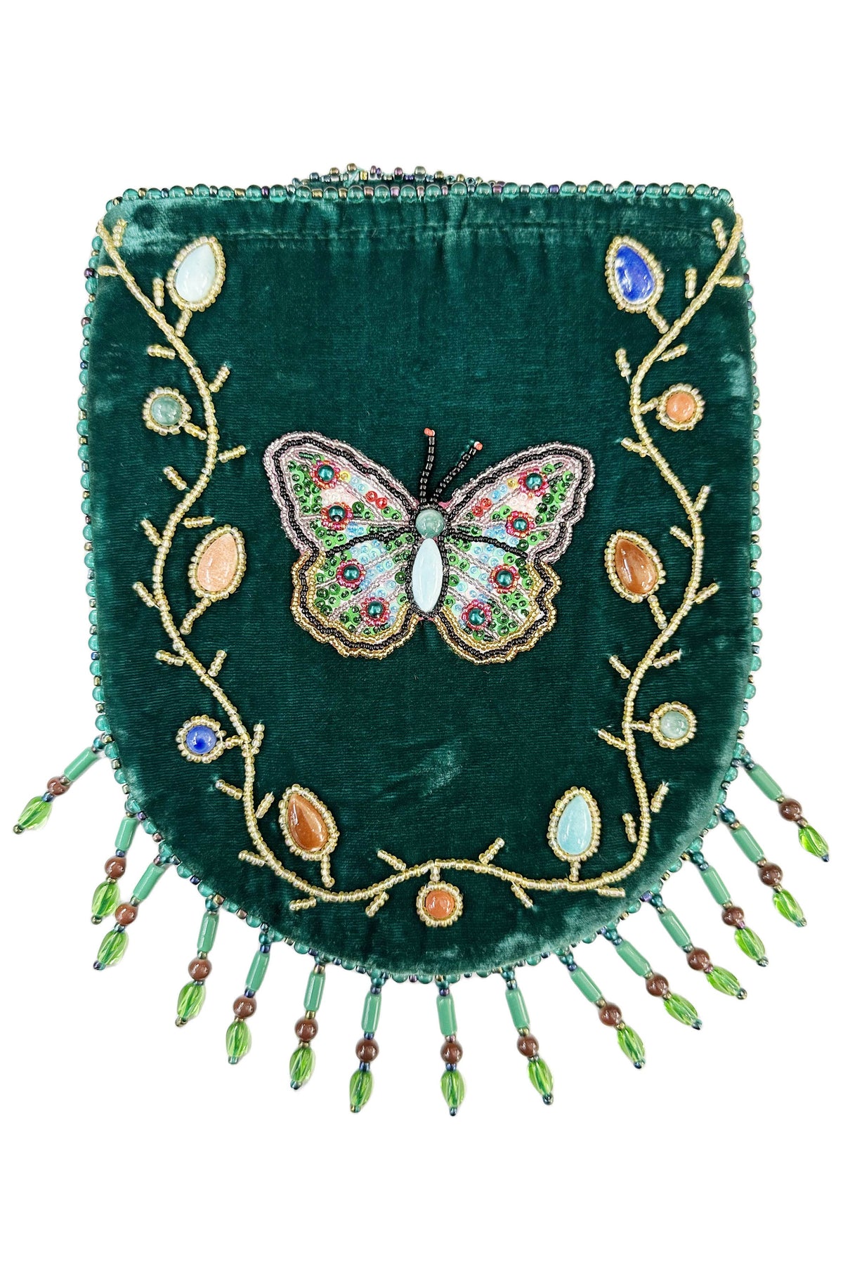 Butterfly Pattern Velvet Crossbody Bag LUG