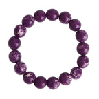 Composed Purple Emperor Stone Stretch Bracelet B2057-10MM - view 2