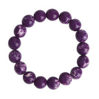 Composed Purple Emperor Stone Stretch Bracelet B2057-10MM