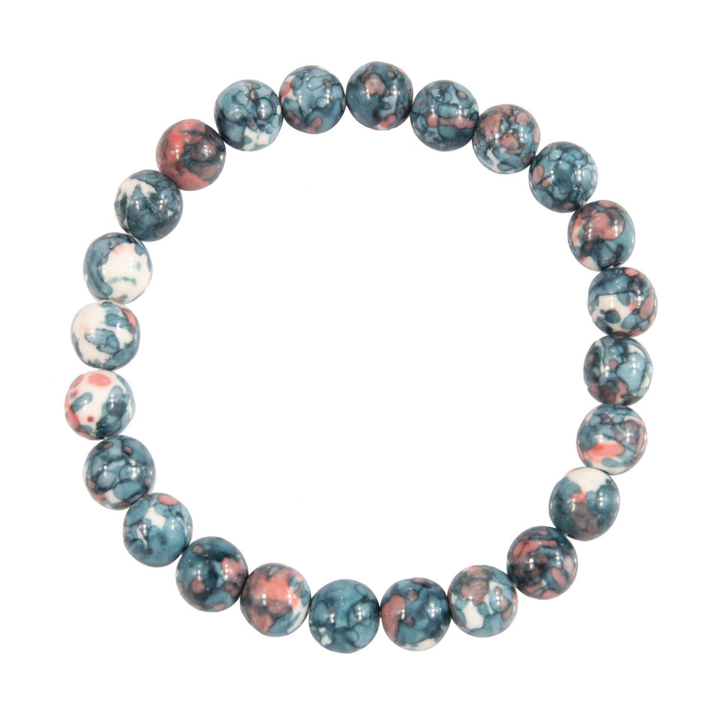 Composition Stone Stretch Bracelet B2039-Blue - view 3