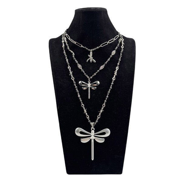 Multi Layer Black Labradorite Necklace N5547