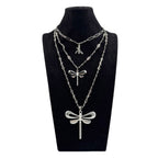 Multi Layer Black Labradorite Necklace N5547