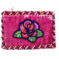 Rose Rectangle Velvet Coin Purse V0701