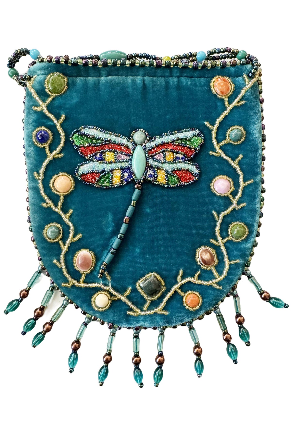 Dragonfly Pattern Velvet Crossbody MUG-Dragonfly - view 13