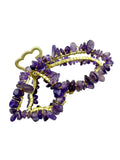 Irregular Natural Stone Butterfly Hair Clip L4673