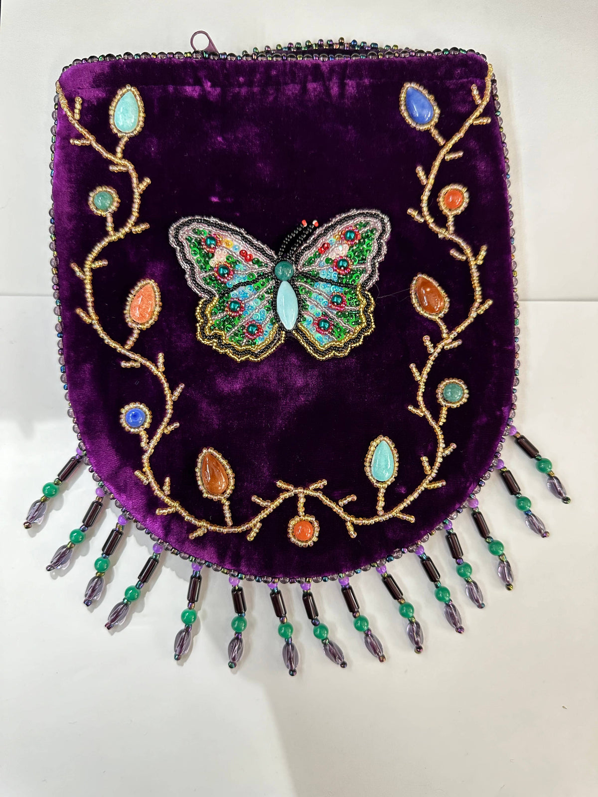 Butterfly Pattern Velvet Crossbody Bag LUG - view 17