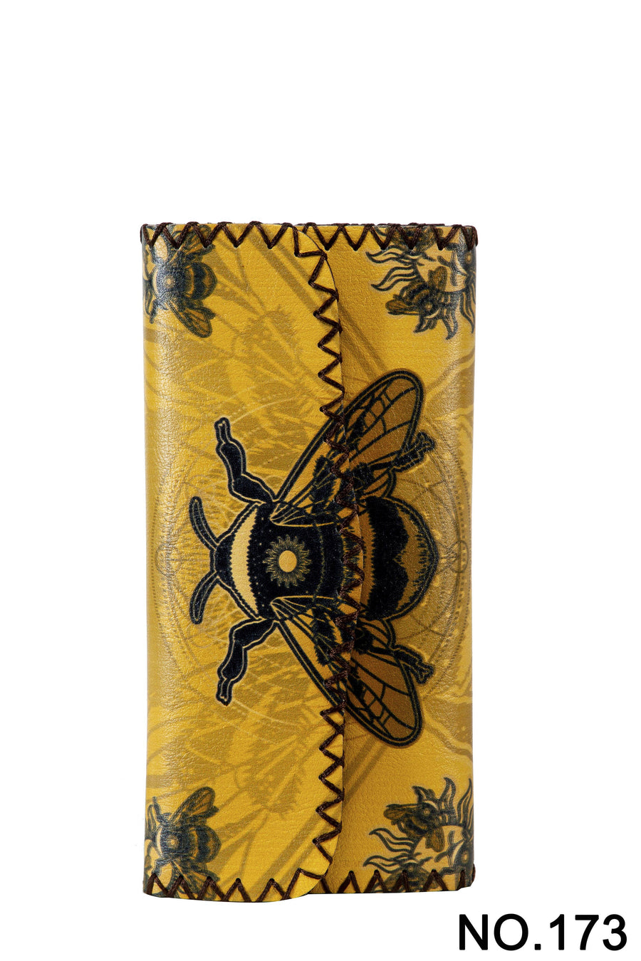 Bee Print Hand-Stitched Wallet HB0582 - No. 173