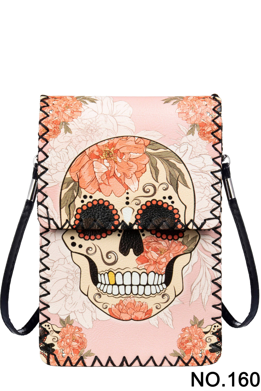 Floral Skull Printed Crossbody HB0580 - No. 160