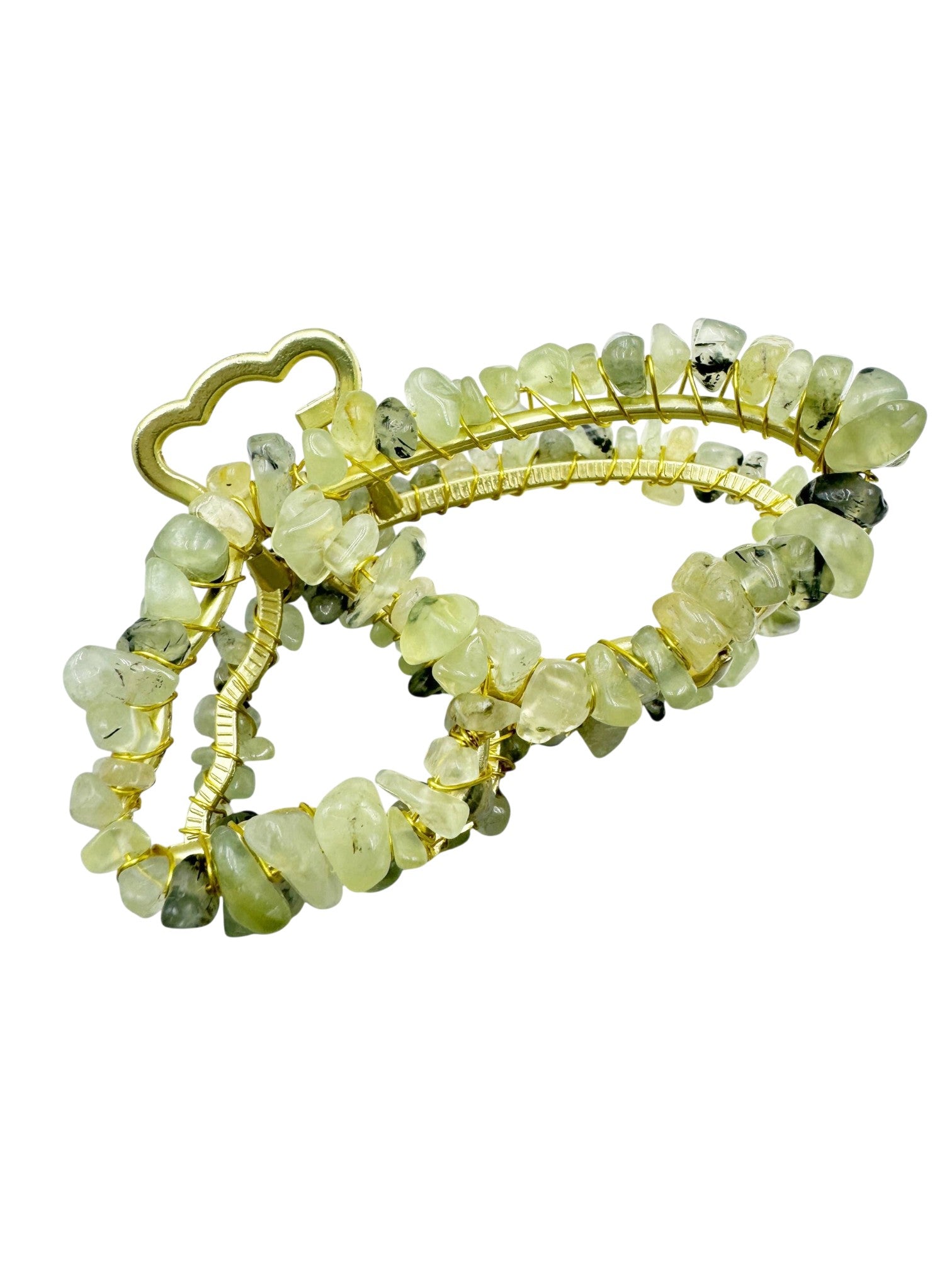 Irregular Natural Stone Butterfly Hair Clip L4673