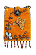 Butterfly Rectangular Velvet Crossbody VBG15-BU