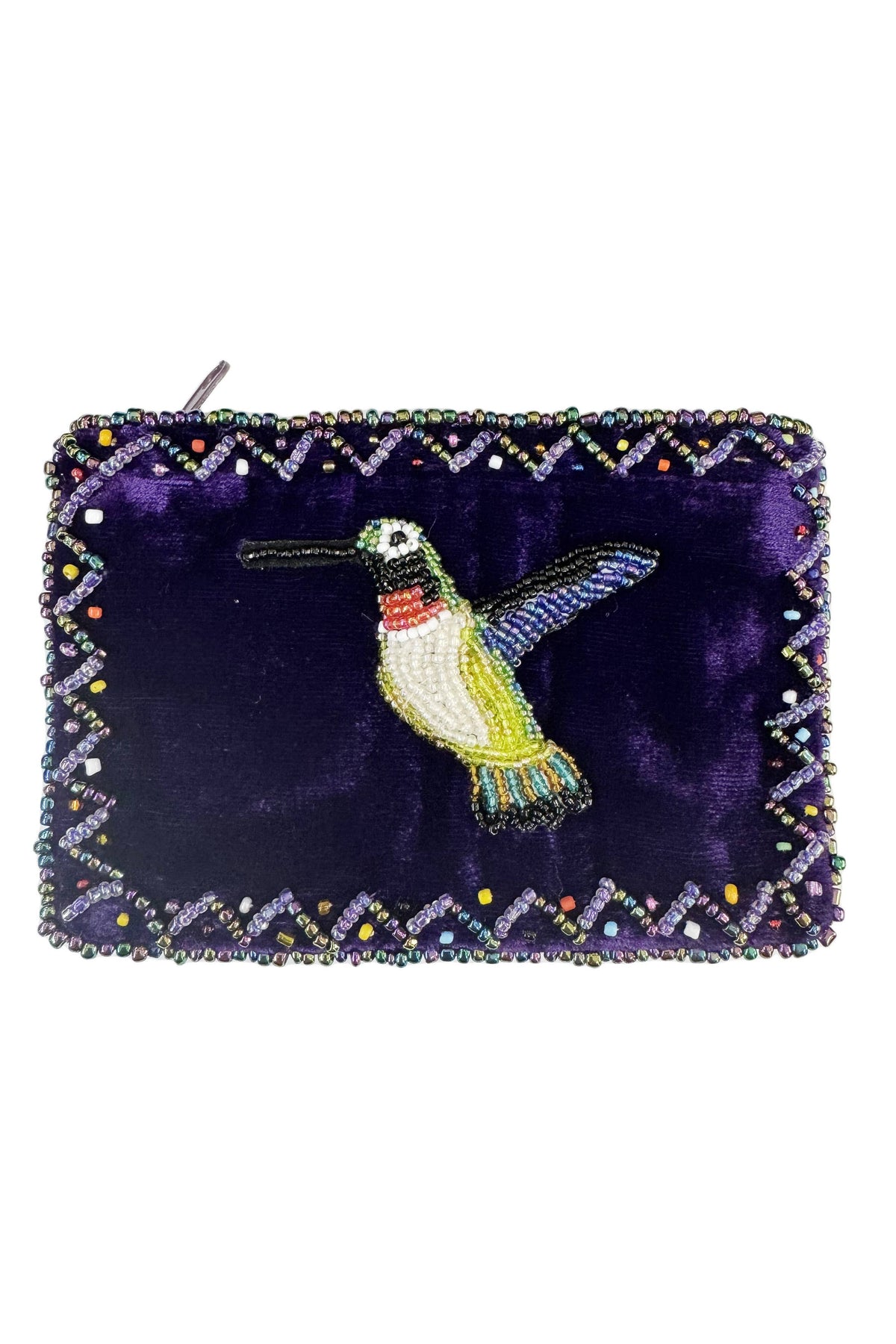 Hummingbird Rectangle Velvet Coin Purse V0701 - view 8