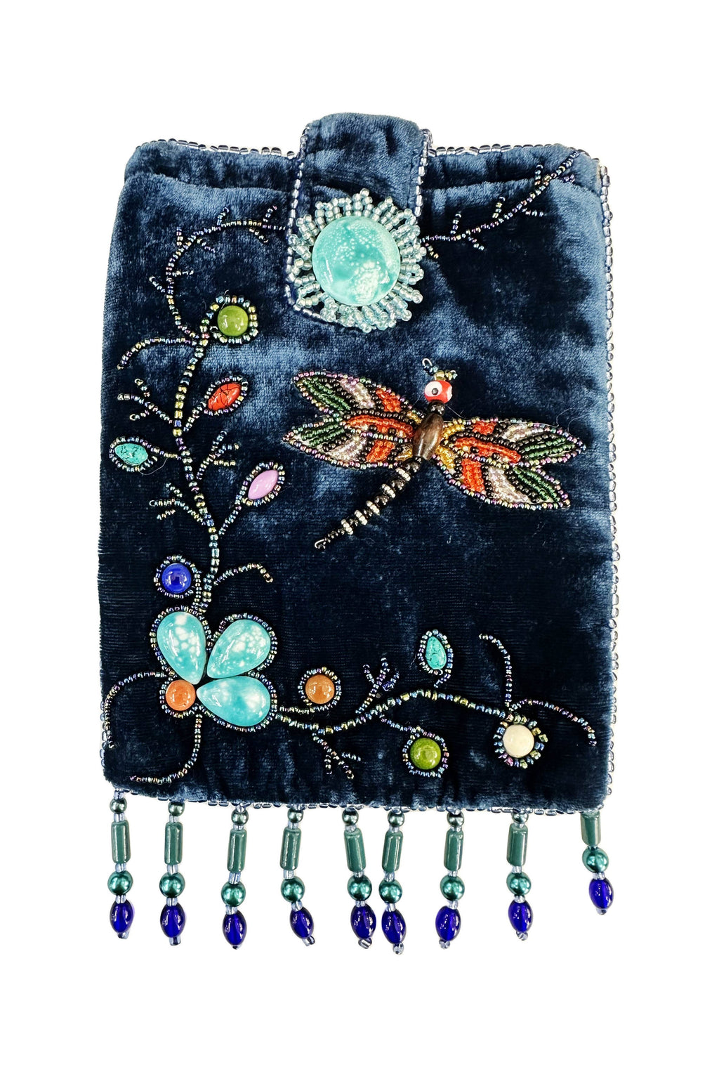 Dragonfly Rectangular Velvet Crossbody VBG15 - view 7