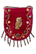 Owl Pattern Velvet Crossbody Mug