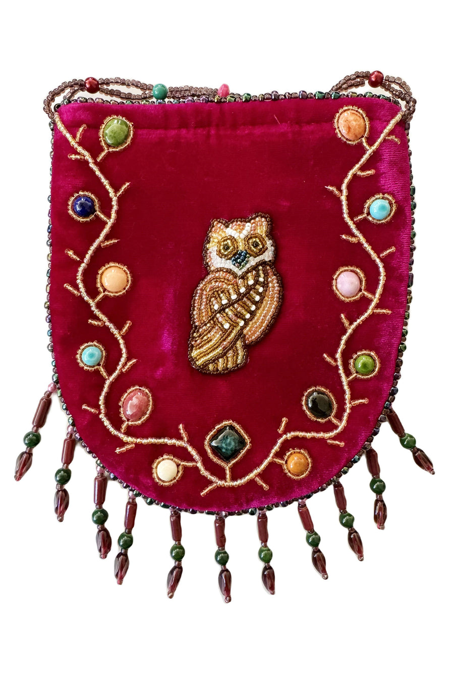Owl Pattern Velvet Crossbody Mug