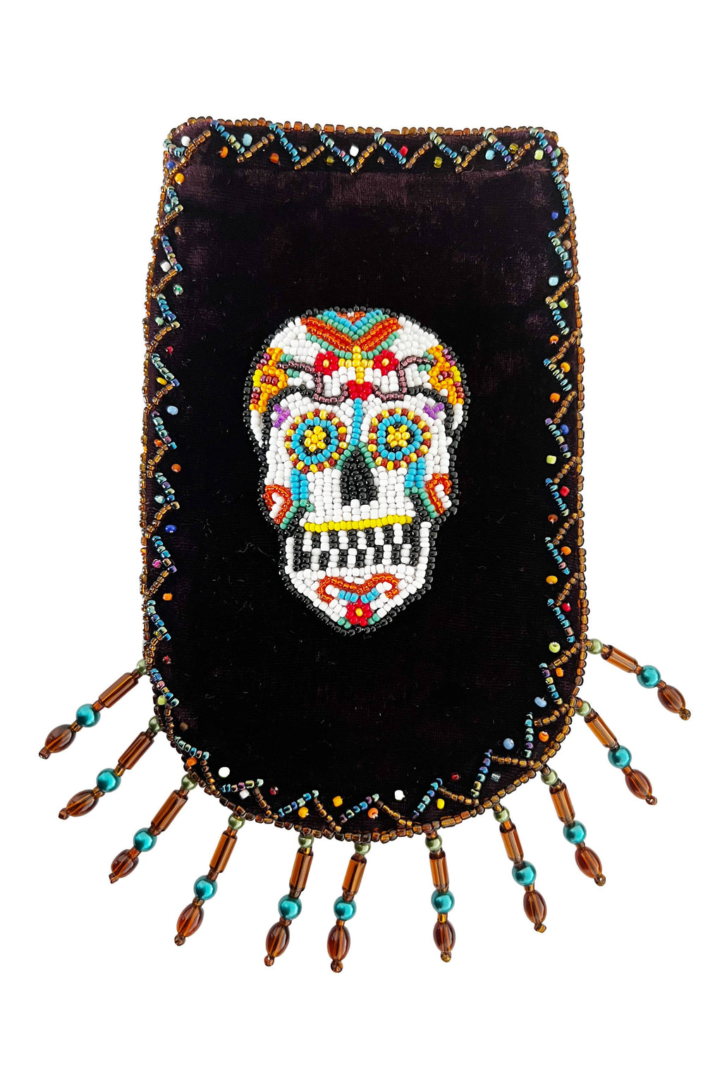 Skull Pattern Velvet Crossbody Bags VXL0609 - view 8