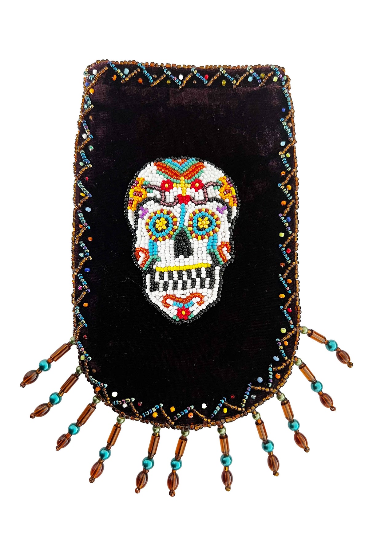 Skull Pattern Velvet Crossbody Bags VXL0609 - view 8
