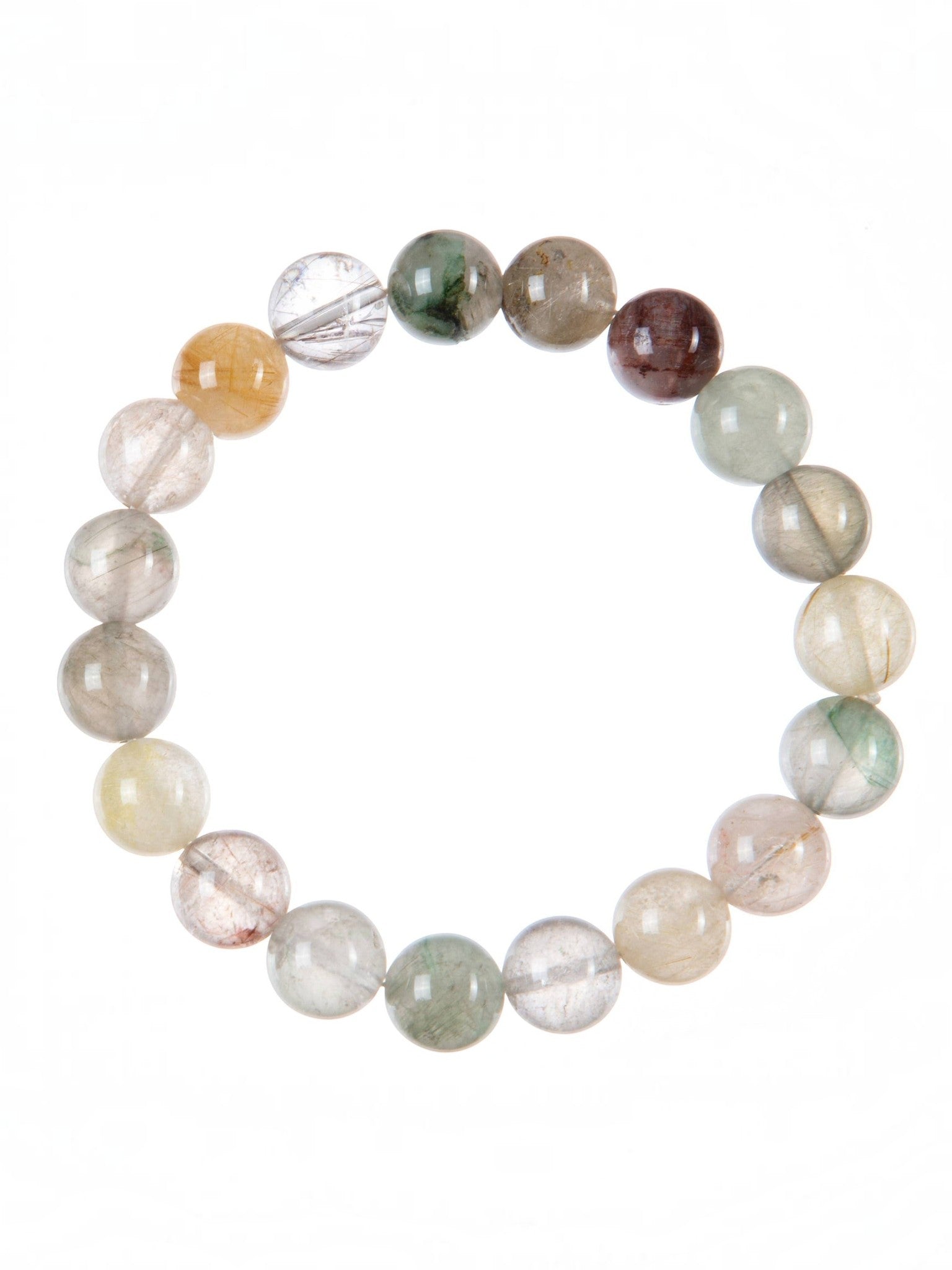 Phantom Quartz Stone Stretch Bracelet B3636-10MM