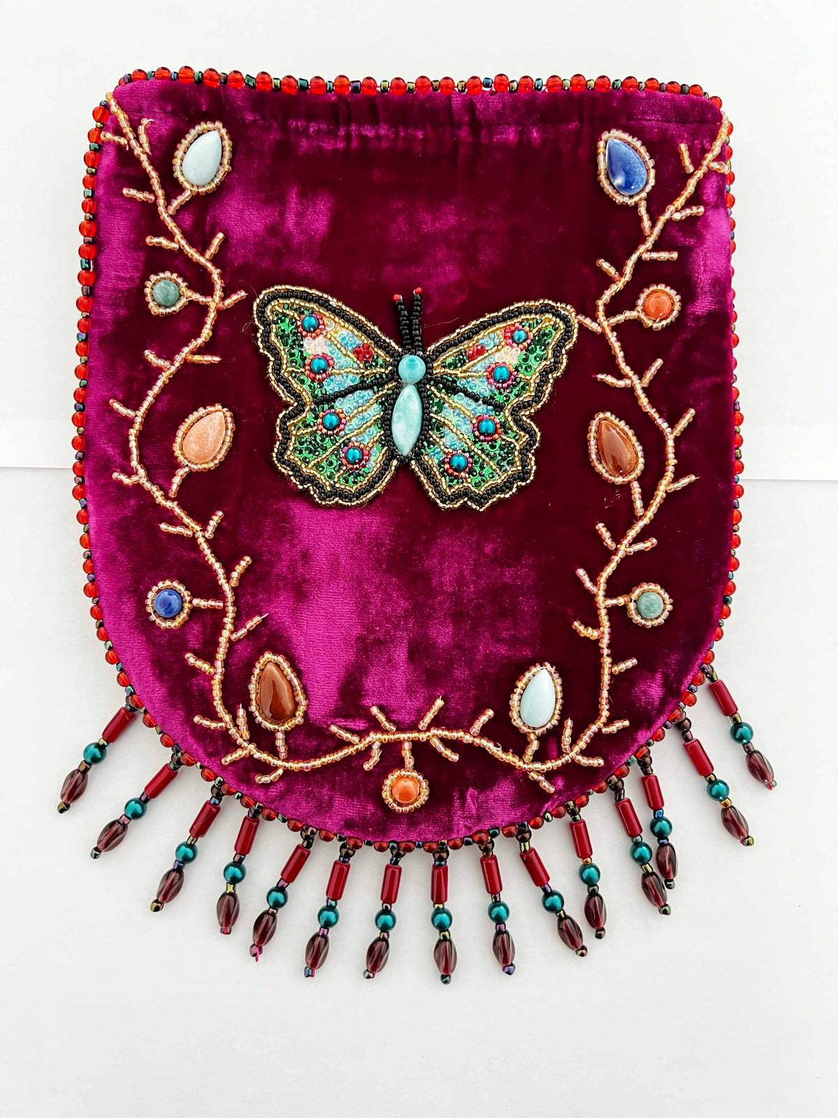 Butterfly Pattern Velvet Crossbody Bag LUG - view 14
