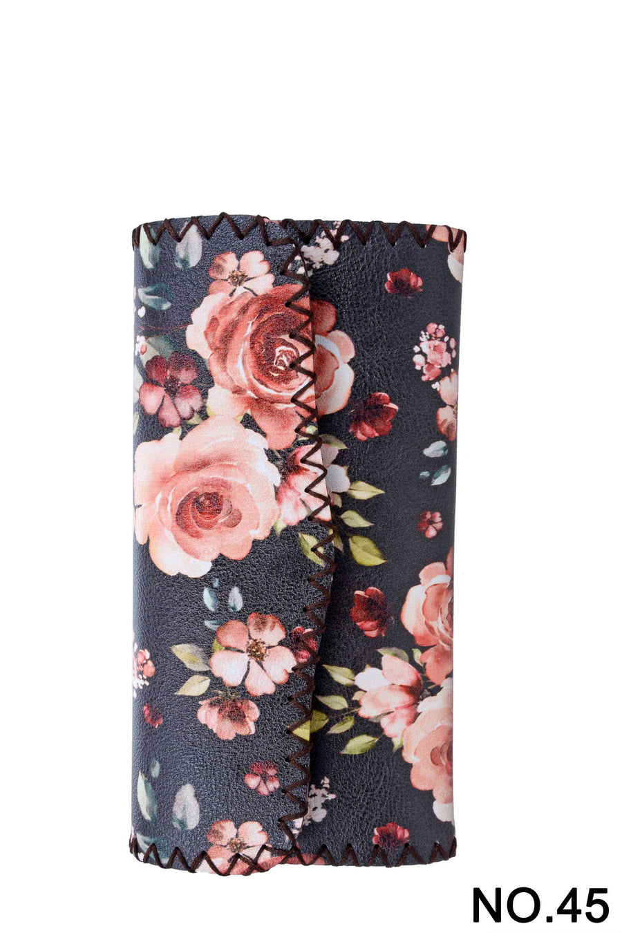 Flower Print Hand-Stitched Wallet HB0582 - No. 45
