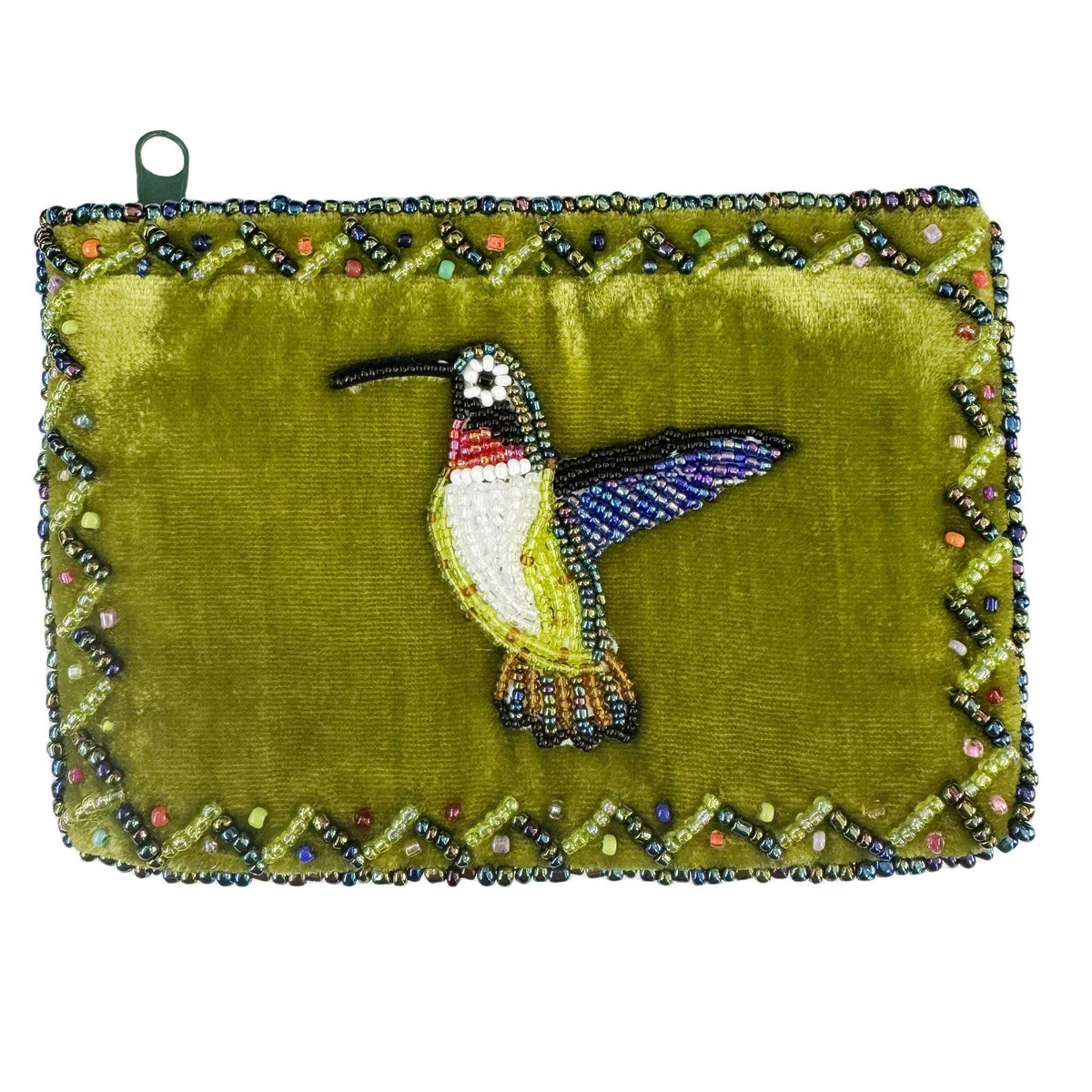 Hummingbird Rectangle Velvet Coin Purse V0701 - view 6