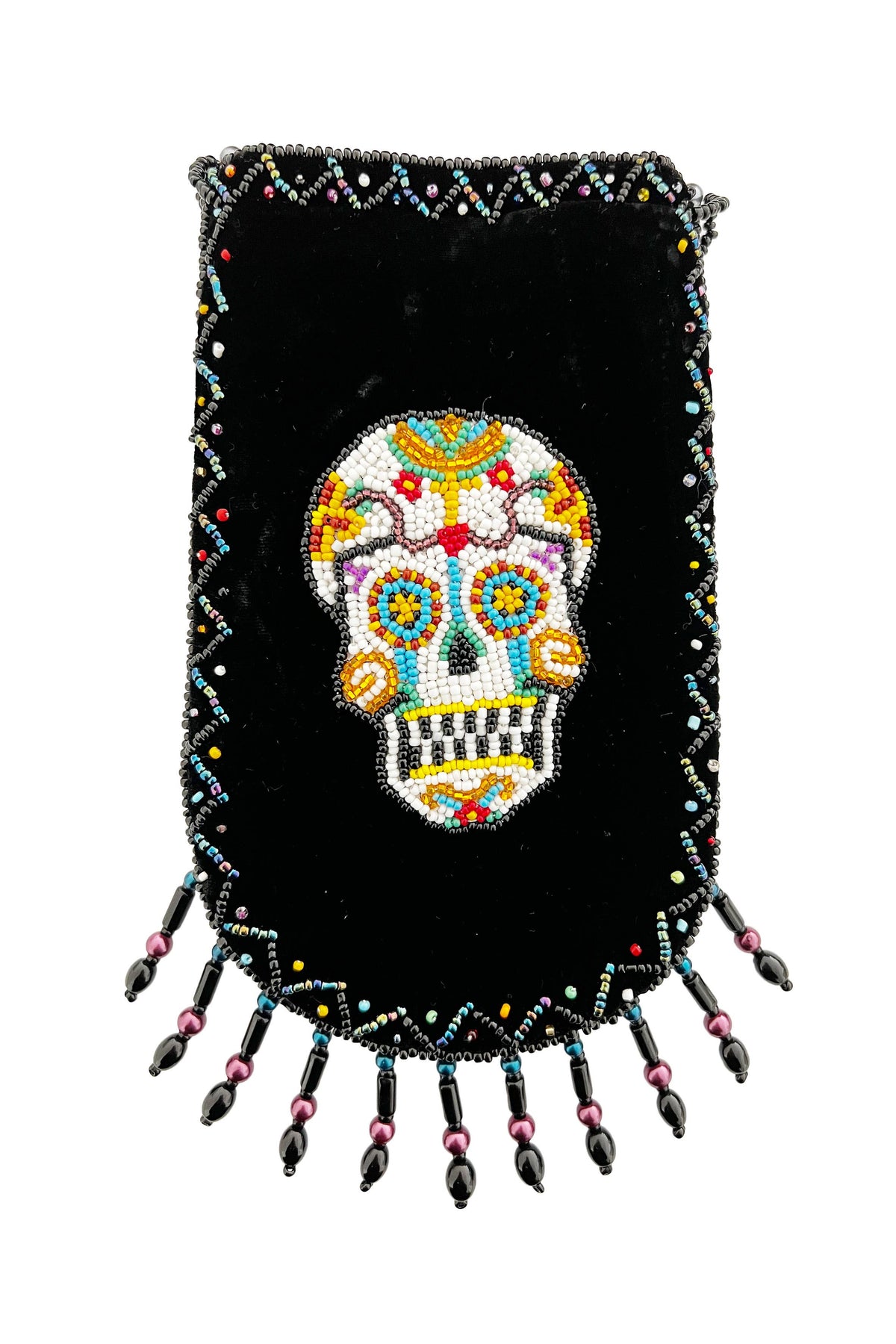 Skull Pattern Velvet Crossbody Bags VXL0609 - view 10