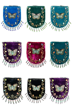 Butterfly Pattern Velvet Crossbody Bag LUG - view 5