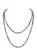 Red Leopard Skin Bead Long Necklace N2740 - view 2