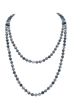 Black Network Beaded Long Necklace N2740 - view 2