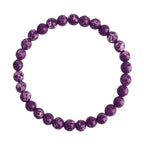 Composed Purple Emperor Stone Stretch Bracelet B2057-6MM - view 2