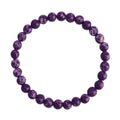 Composed Purple Emperor Stone Stretch Bracelet B2057-6MM