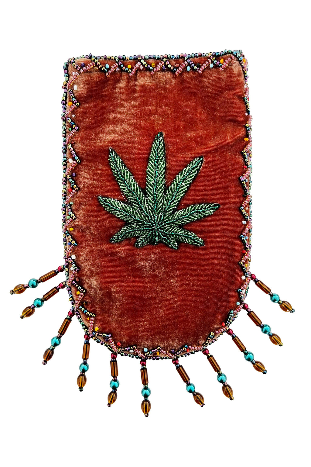 Marijuana Leaf Pattern Velvet Crossbody Bag VXL0609 - view 4