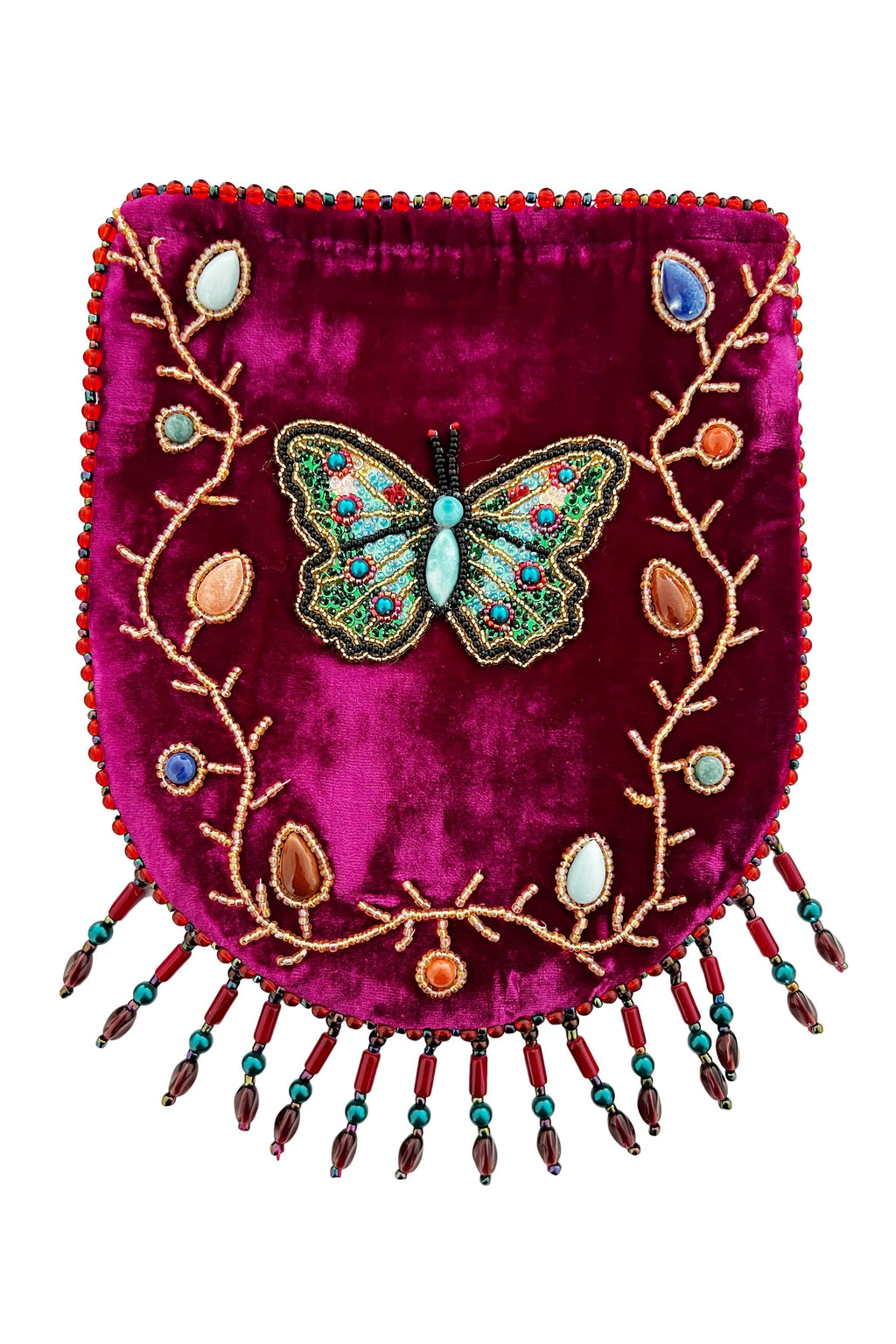 Butterfly Pattern Velvet Crossbody Bag LUG - view 8