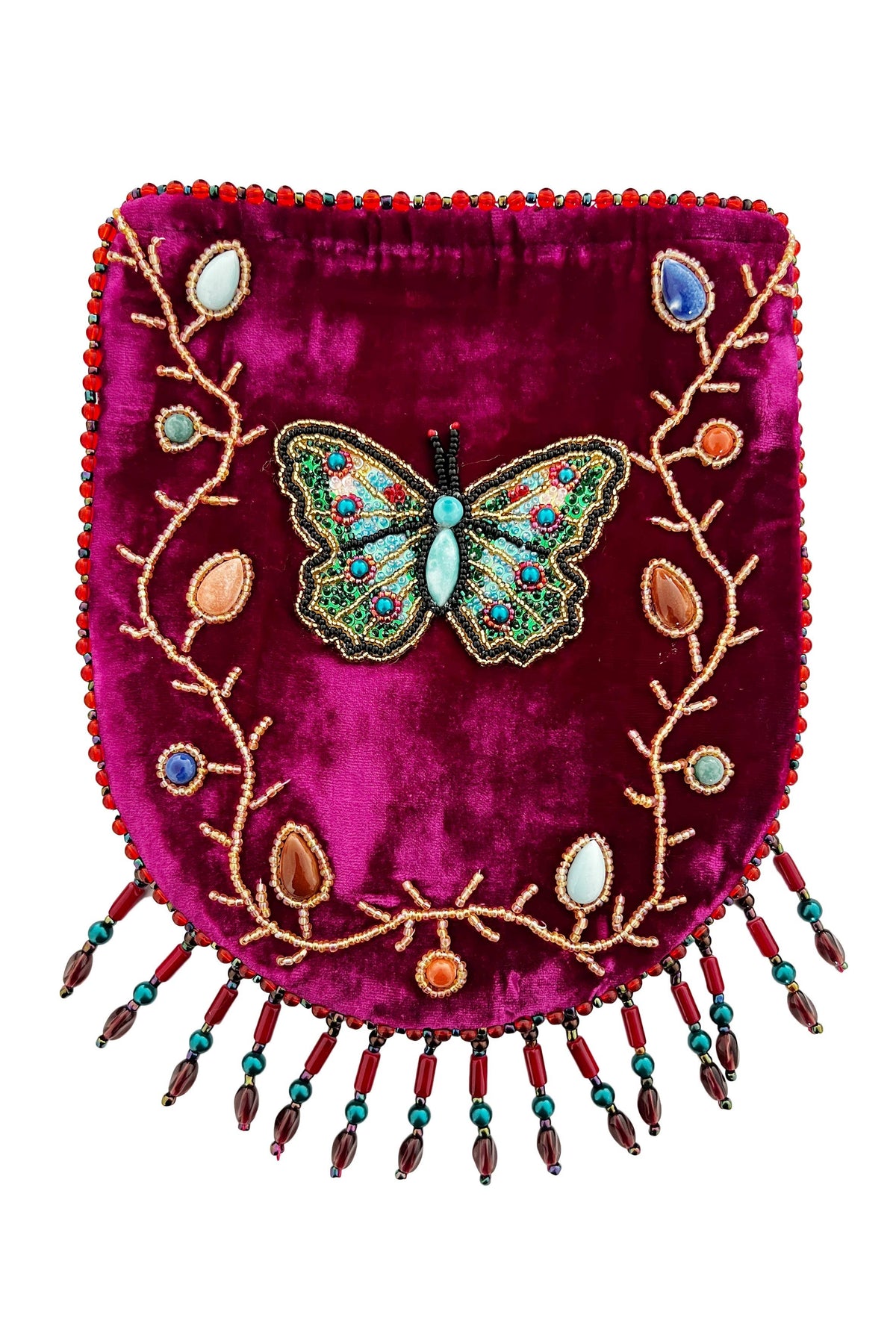 Butterfly Pattern Velvet Crossbody Bag LUG - view 8