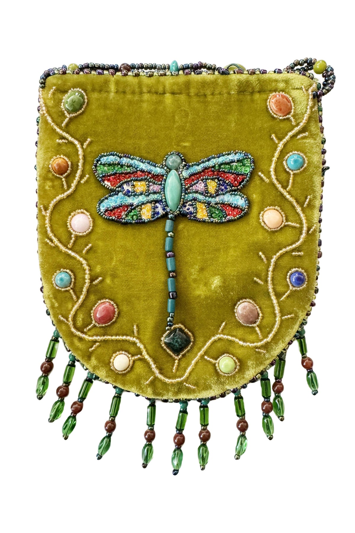 Dragonfly Pattern Velvet Crossbody MUG-Dragonfly - view 10