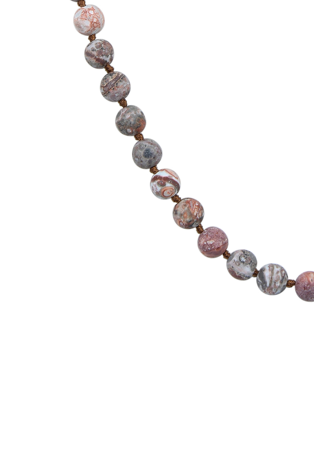 Red Leopard Skin Bead Long Necklace N2740 - view 3
