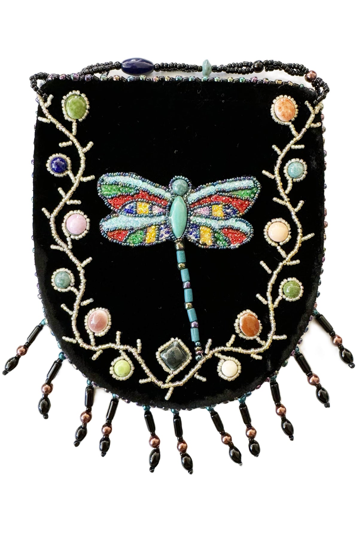 Dragonfly Pattern Velvet Crossbody MUG-Dragonfly - view 7