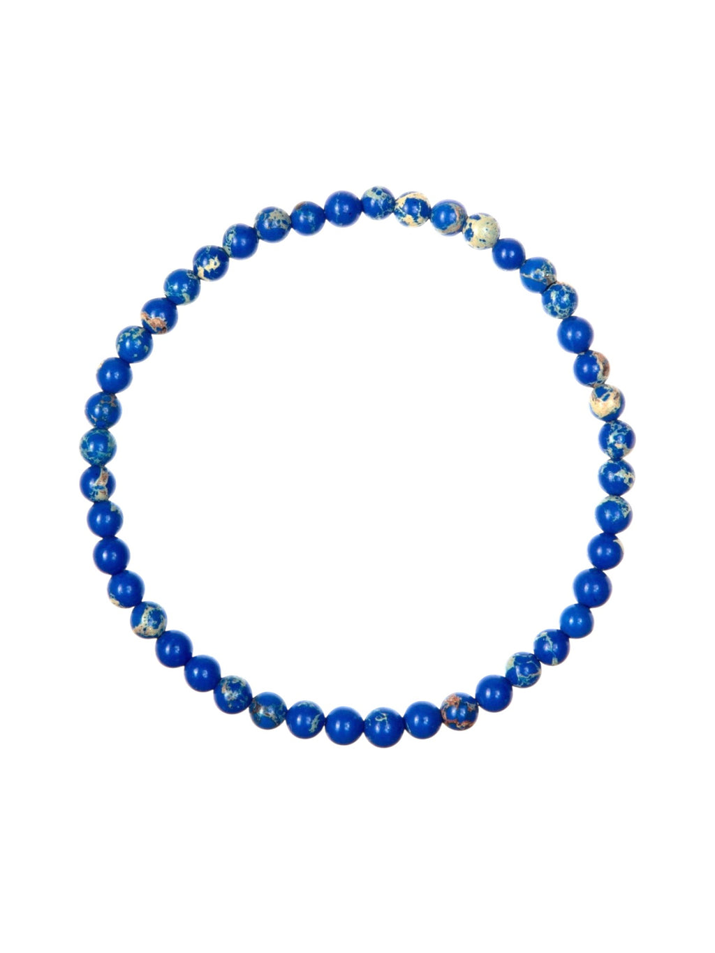 Composed Navy Emperor Stretch Bracelet B2057-4MM
