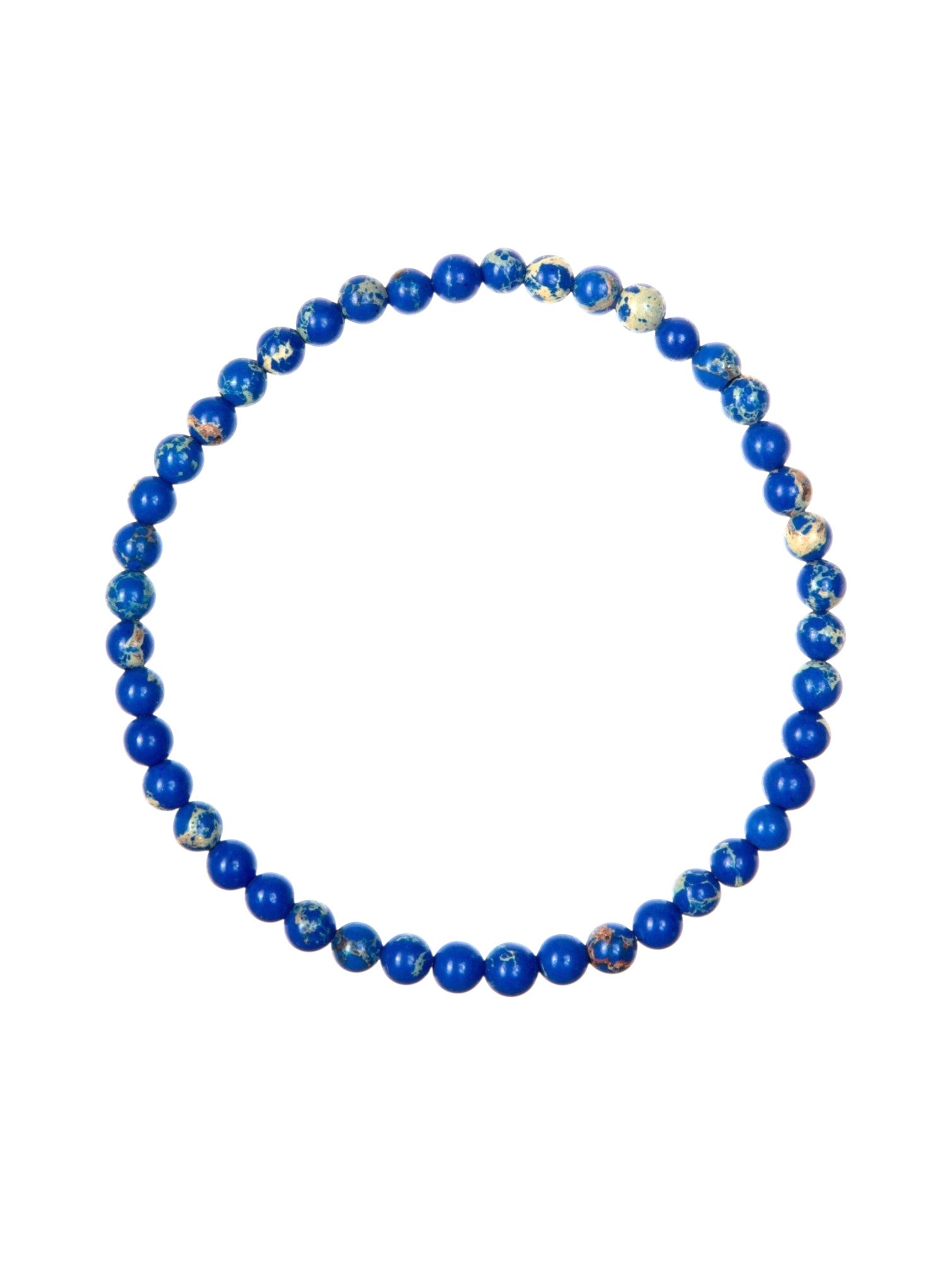 Composed Navy Emperor Stretch Bracelet B2057-4MM