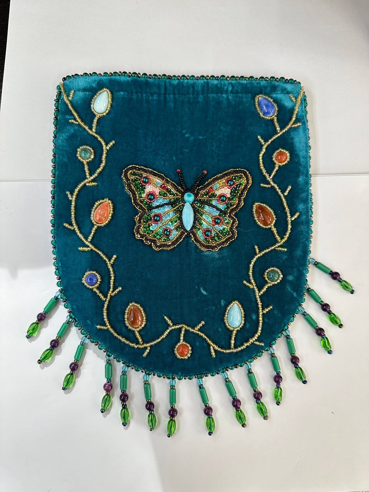 Butterfly Pattern Velvet Crossbody Bag LUG - view 19