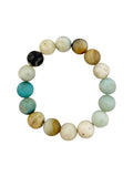 Amazonite Stone Stretch Bracelet B1587-Matte-12MM